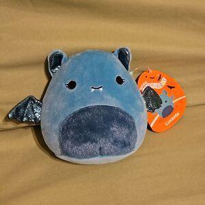 Lucasta 5 inch Turquoise Squishmallows Bat with sparkly wings & ears!